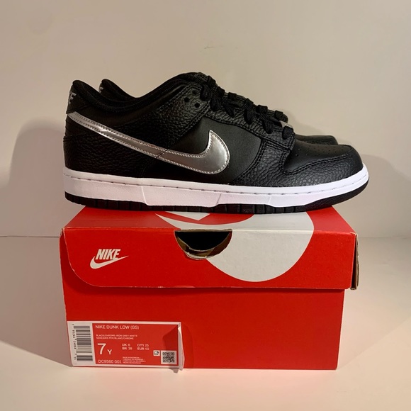🖤[NEW] NIKE DUNK LOW NBA 75TH ANNIVERSARY SPURS GRADE SCHOOL SIZE 7Y SNEAKERS🖤 - Picture 8 of 15